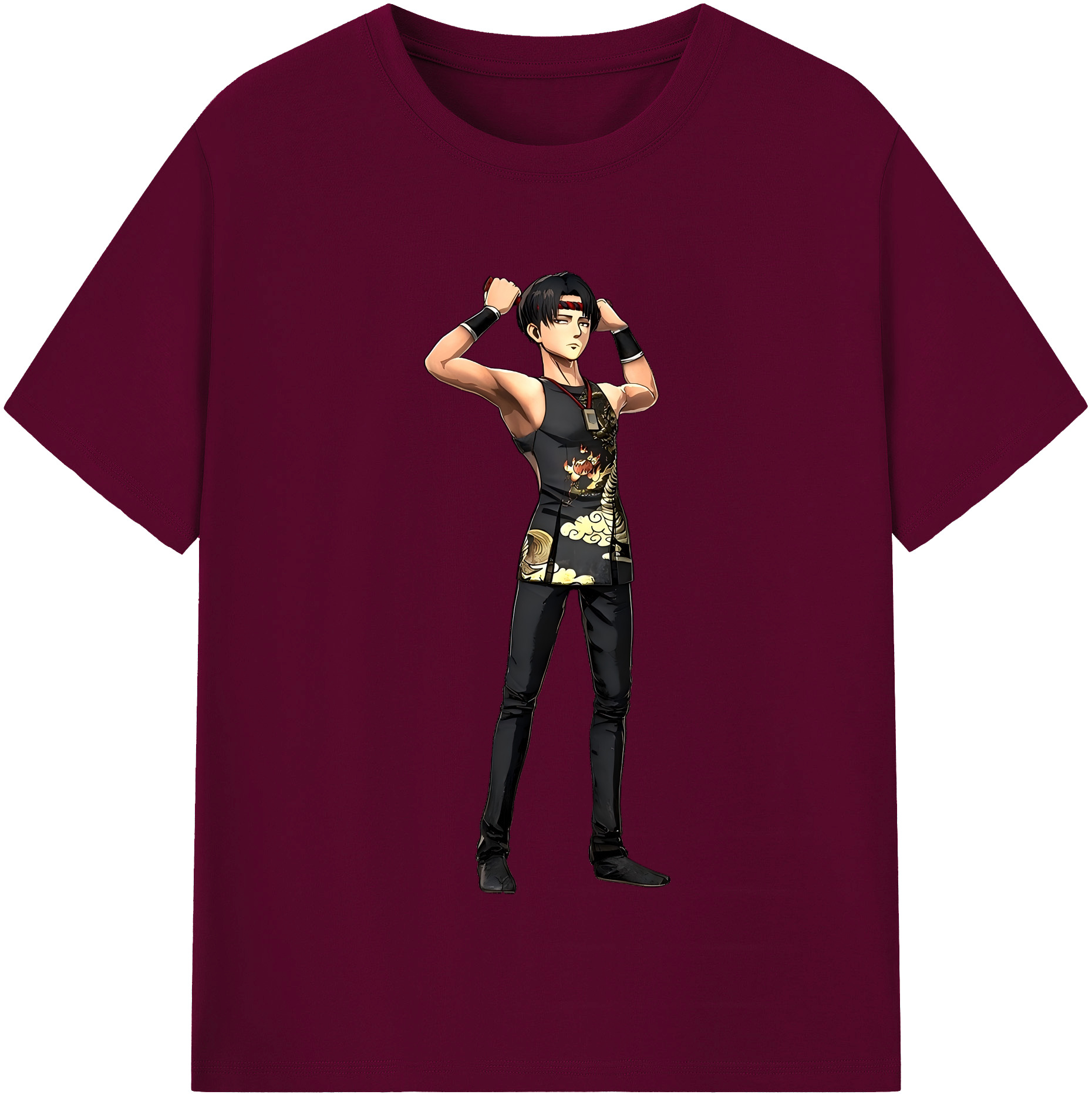 （画像用） 進撃の巨人 リヴァイ·アッカーマン Attack on Titan Levi Ackerman レディースカジュアルプリントTシャツ（綿100％）
